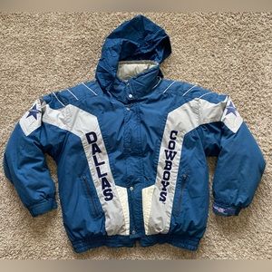 Vintage 90s Triple Fat Goose Dallas Cowboys NFL Blue Windbreaker Jacket Men's XL